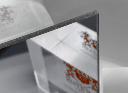 Зеркальный монолитный поликарбонат IRROX-REFLECTION JET, серебро 2*600*850мм