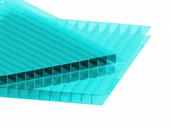 Сотовый поликарбонат толщина 8 мм, бирюза (СТАНДАРТ)