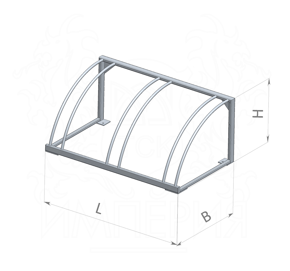 Велопарковка из профильной трубы чертежи с размерами
